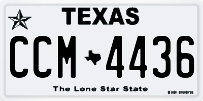 TX license plate CCM4436