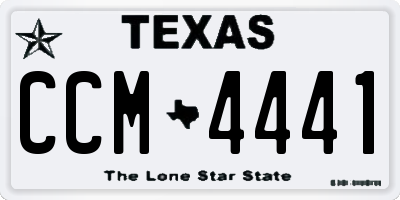 TX license plate CCM4441