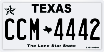 TX license plate CCM4442