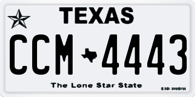 TX license plate CCM4443