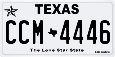 TX license plate CCM4446