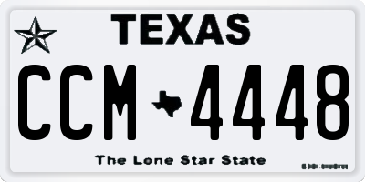 TX license plate CCM4448
