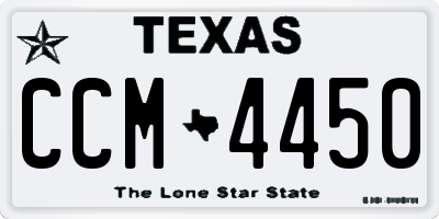 TX license plate CCM4450