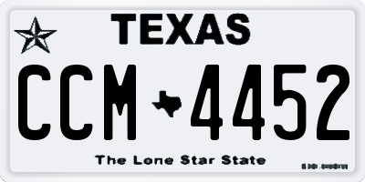 TX license plate CCM4452