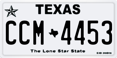 TX license plate CCM4453
