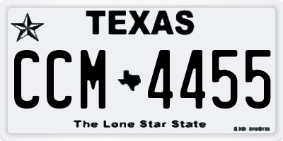 TX license plate CCM4455