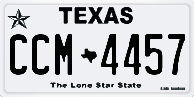 TX license plate CCM4457