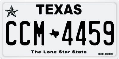 TX license plate CCM4459