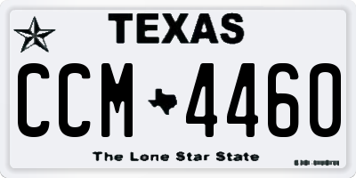 TX license plate CCM4460