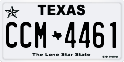 TX license plate CCM4461