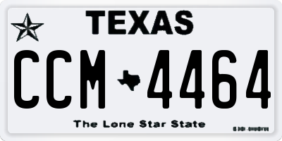 TX license plate CCM4464