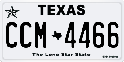 TX license plate CCM4466