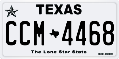 TX license plate CCM4468