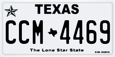 TX license plate CCM4469