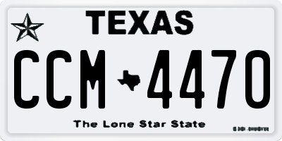 TX license plate CCM4470