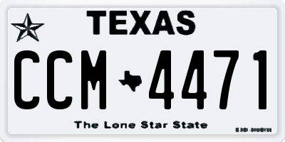 TX license plate CCM4471