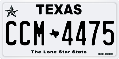TX license plate CCM4475