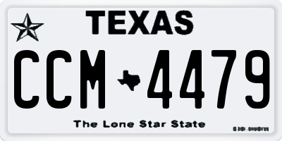 TX license plate CCM4479