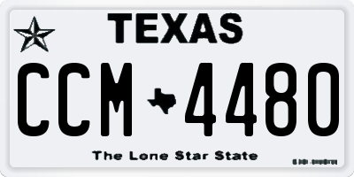 TX license plate CCM4480