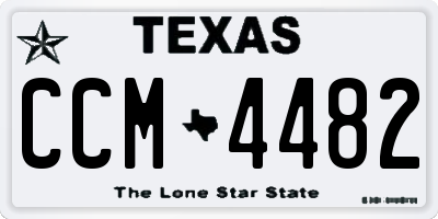 TX license plate CCM4482
