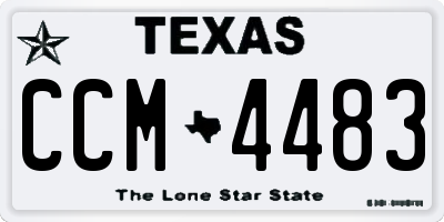 TX license plate CCM4483