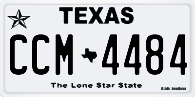 TX license plate CCM4484
