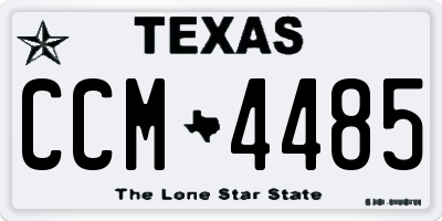 TX license plate CCM4485
