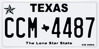 TX license plate CCM4487