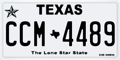 TX license plate CCM4489