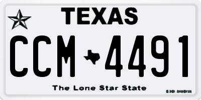 TX license plate CCM4491