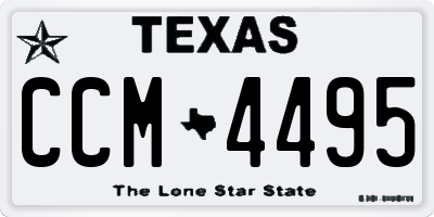 TX license plate CCM4495