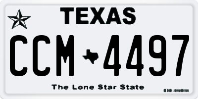 TX license plate CCM4497