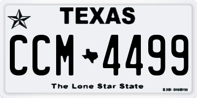 TX license plate CCM4499