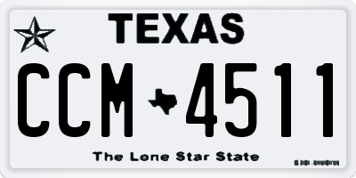 TX license plate CCM4511