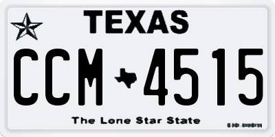 TX license plate CCM4515