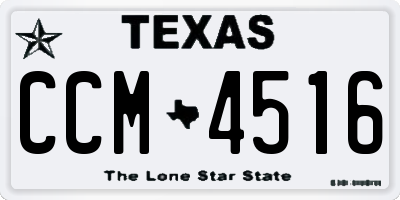 TX license plate CCM4516