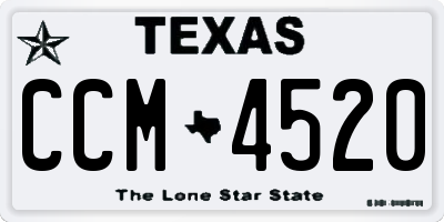 TX license plate CCM4520