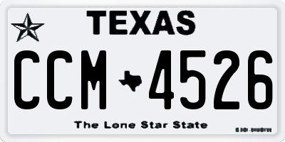 TX license plate CCM4526