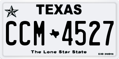 TX license plate CCM4527