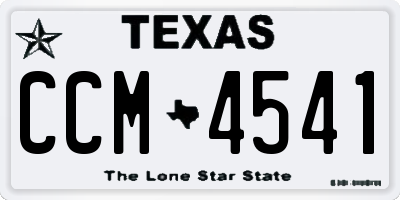 TX license plate CCM4541