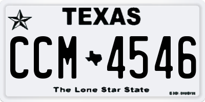 TX license plate CCM4546