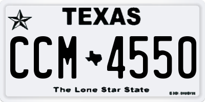TX license plate CCM4550