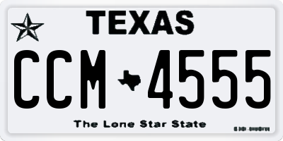TX license plate CCM4555