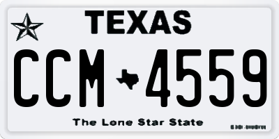 TX license plate CCM4559