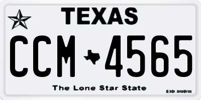 TX license plate CCM4565