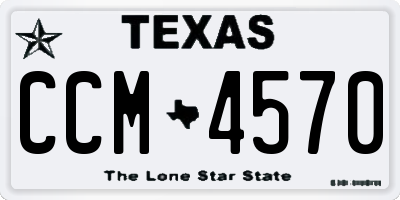 TX license plate CCM4570