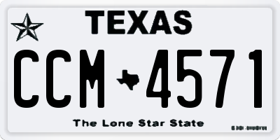 TX license plate CCM4571