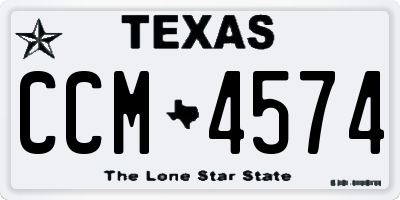 TX license plate CCM4574