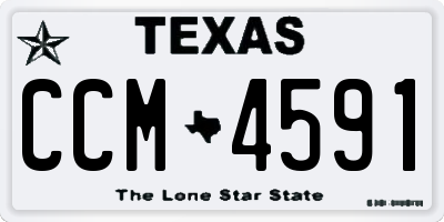 TX license plate CCM4591