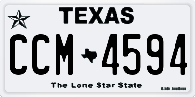 TX license plate CCM4594